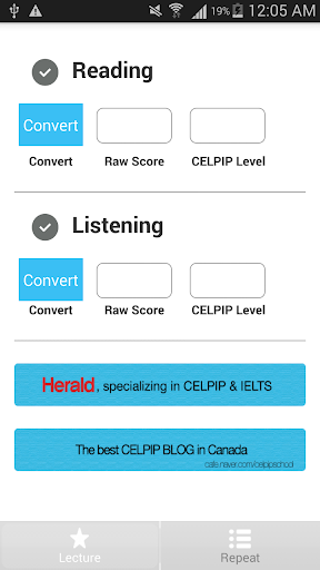 CELPIP Info Score Converter