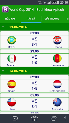 【免費娛樂App】WORLD CUP 2014_BACHKHOA-APTECH-APP點子