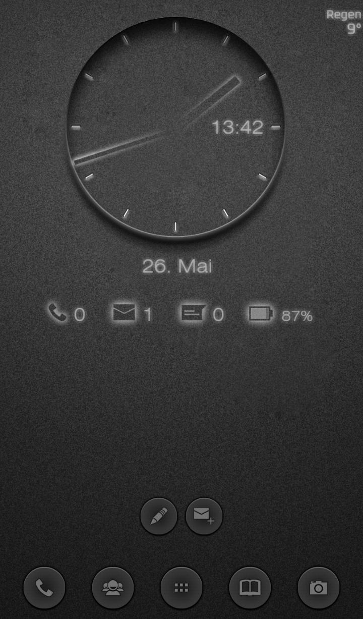 Android application Transparent Clock UCCW skin screenshort