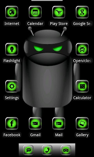 ADW Droid MoonGlow Green