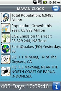 Android application Mayan Clock screenshot