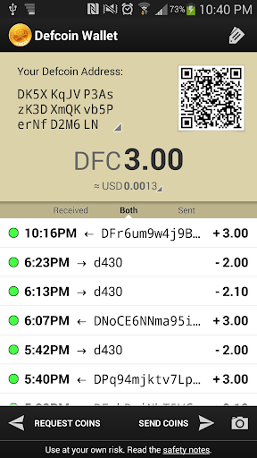 Defcoin Wallet