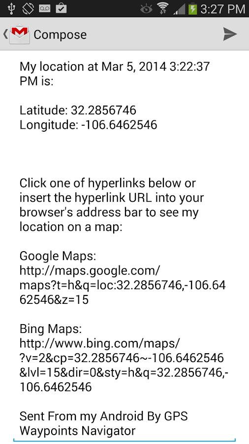 GPS Waypoints Navigator - screenshot