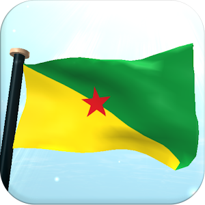 French Guiana Flag 3D