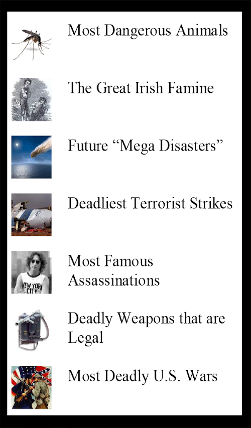 Android application Death and Dying Lists screenshort