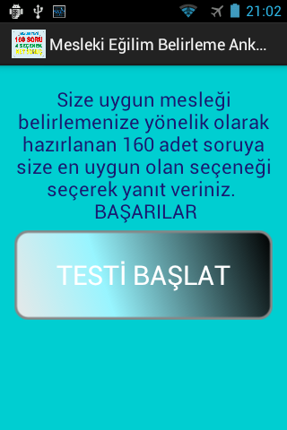 Meslek Testi Meslek Anketi