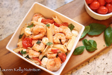 Gluten-Free Shrimp Caprese Pasta