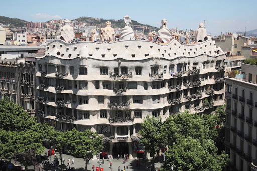 Casa Milà, or La Pedrera, is one of the top landmarks in Barcelona. The building was designed by noted architect Antoni Gaudi.