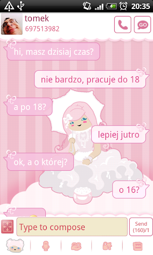 GO SMS Pro Sweet Lolita Theme