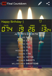Final Countdown Day Timer - screenshot thumbnail