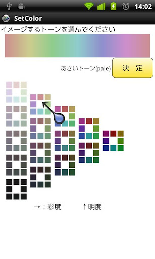 カラーチャート～色彩を決める時のお手伝いアプリ
