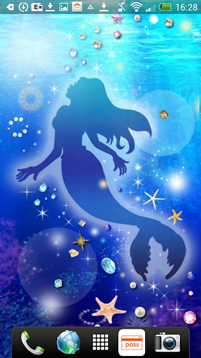 Silhouette of Mermaid ライブ壁紙
