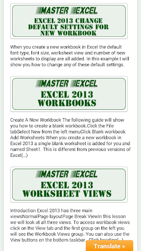 Master Excel