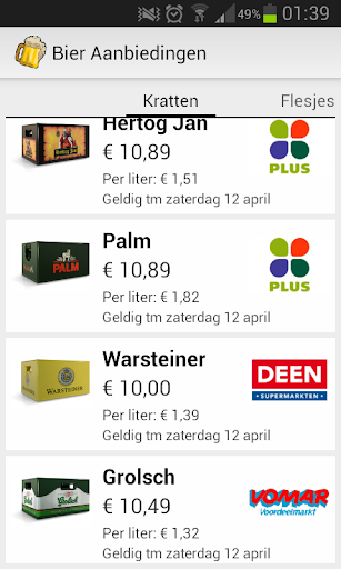 Bier Aanbiedingen