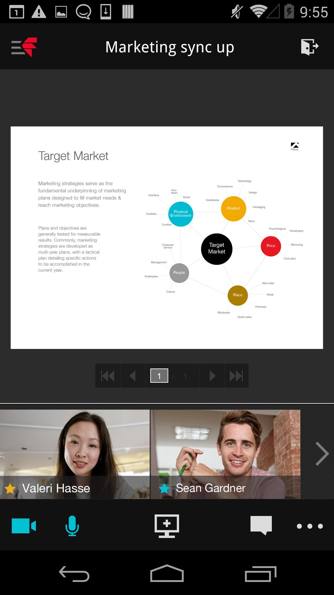Android application Fuze Meetings screenshort