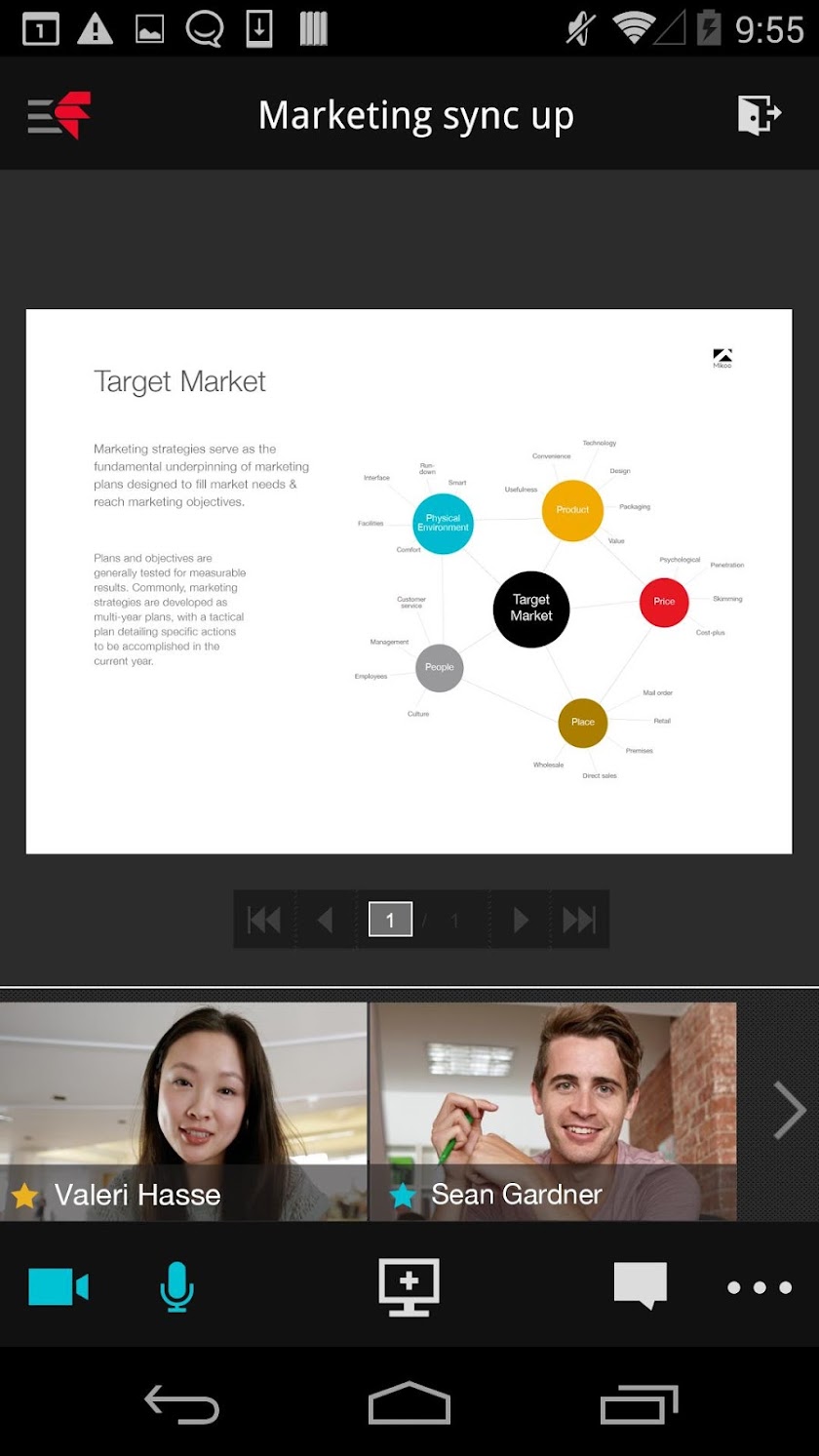 Fuze Meetings Screen 1