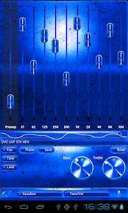 Free Poweramp skin BLUE GRUNGE APK for Android