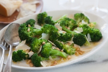 Broccoli with Parmigiano Reggiano and Pine Nuts