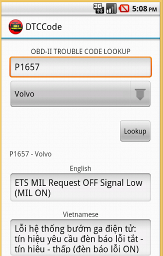 【免費通訊App】OBD-II Trouble Code Lookup-APP點子