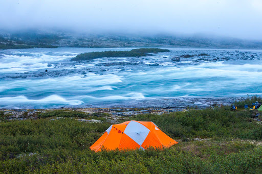 Camping along the coast at Gaspesie National Park in Quebec, one of 42 national parks and wildlife preserves in Canada.  