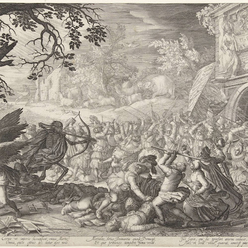De Triomf van de Dood, Boëtius Adamsz. Bolswert, naar David Vinckboons (I), 1610 Rijksmuseum