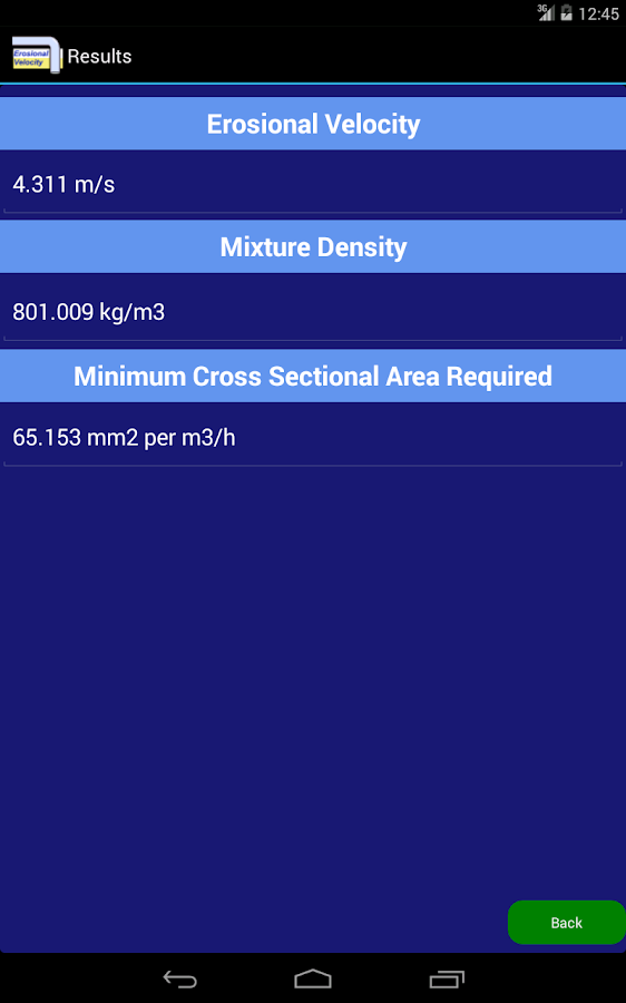 Erosional Velocity Calculator Android Apps on Google Play