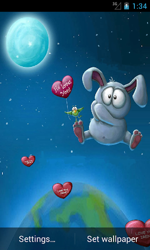 Live Wallpaper Rabbit Balloon