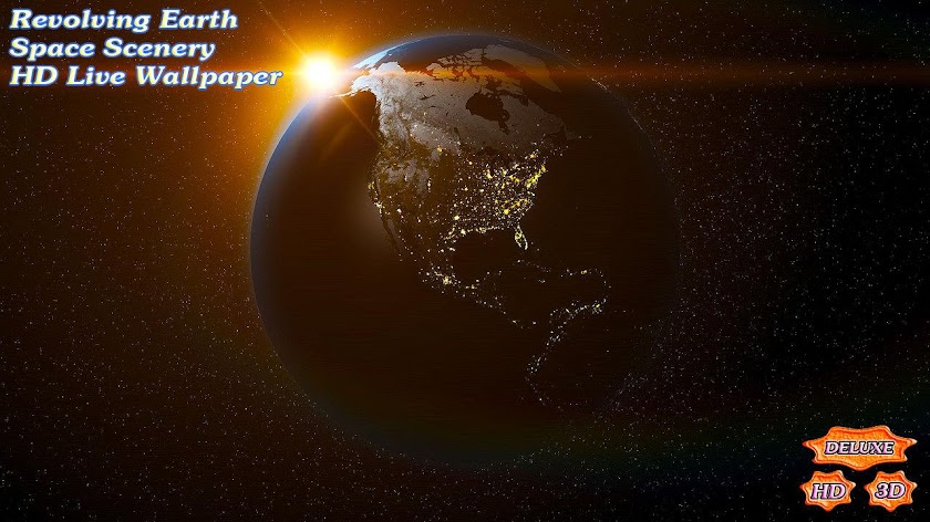 Revolving Earth Space Scenery Screen 2