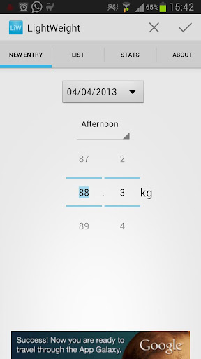 LightWeight weight logger