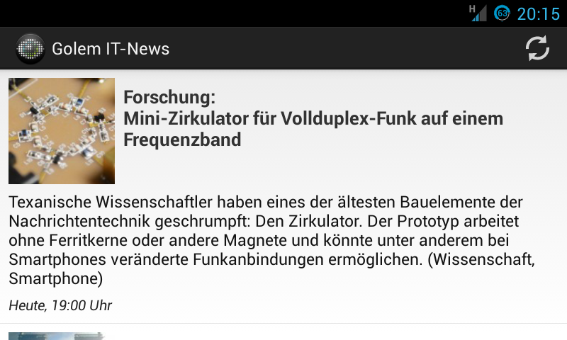 Golem.de IT-News Screen 3