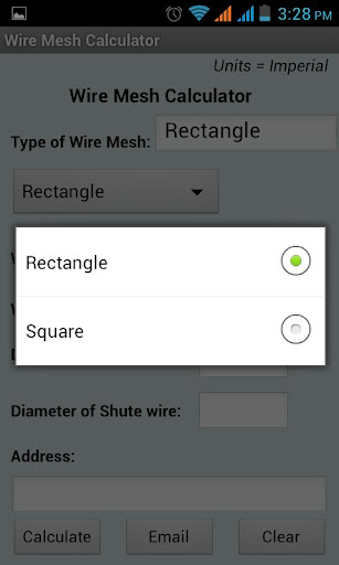 WireMesh Calculator