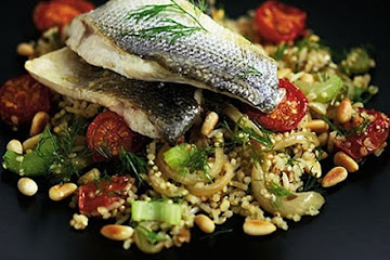 Quinoa rice pilau with dill & roasted tomatoes