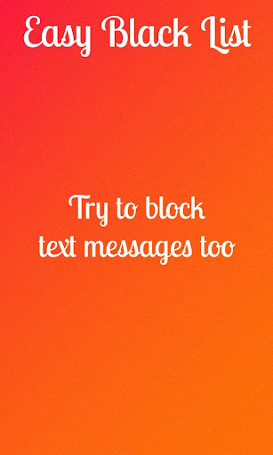 Easy Black List - Call Text