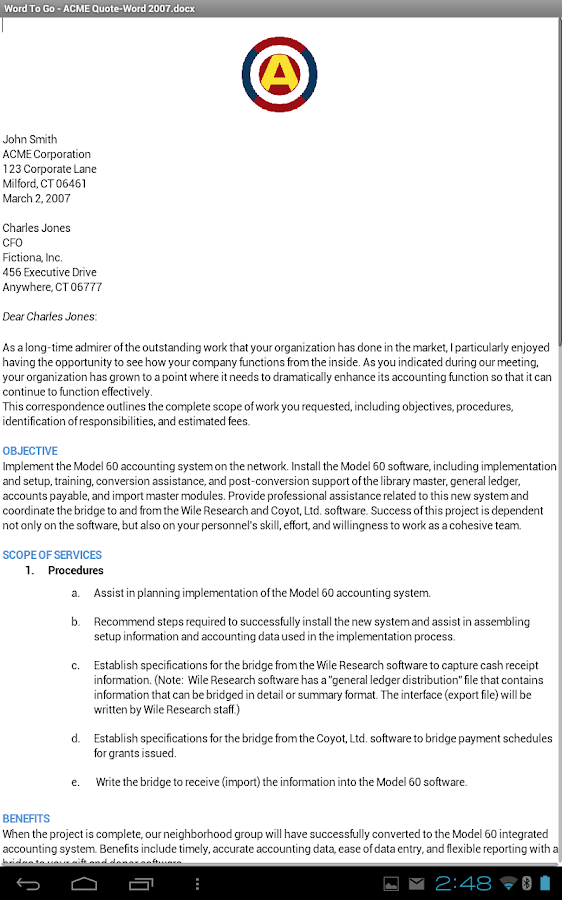 Documents To Go Android