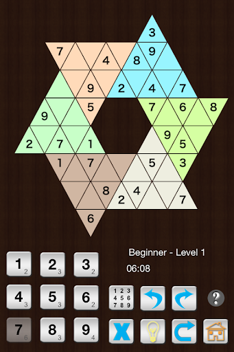 Star Sudoku six large triangle