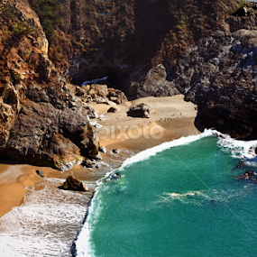McWay Falls by Floyd Hopper - Landscapes Waterscapes