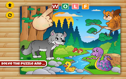 Animal Word Puzzle for Kids