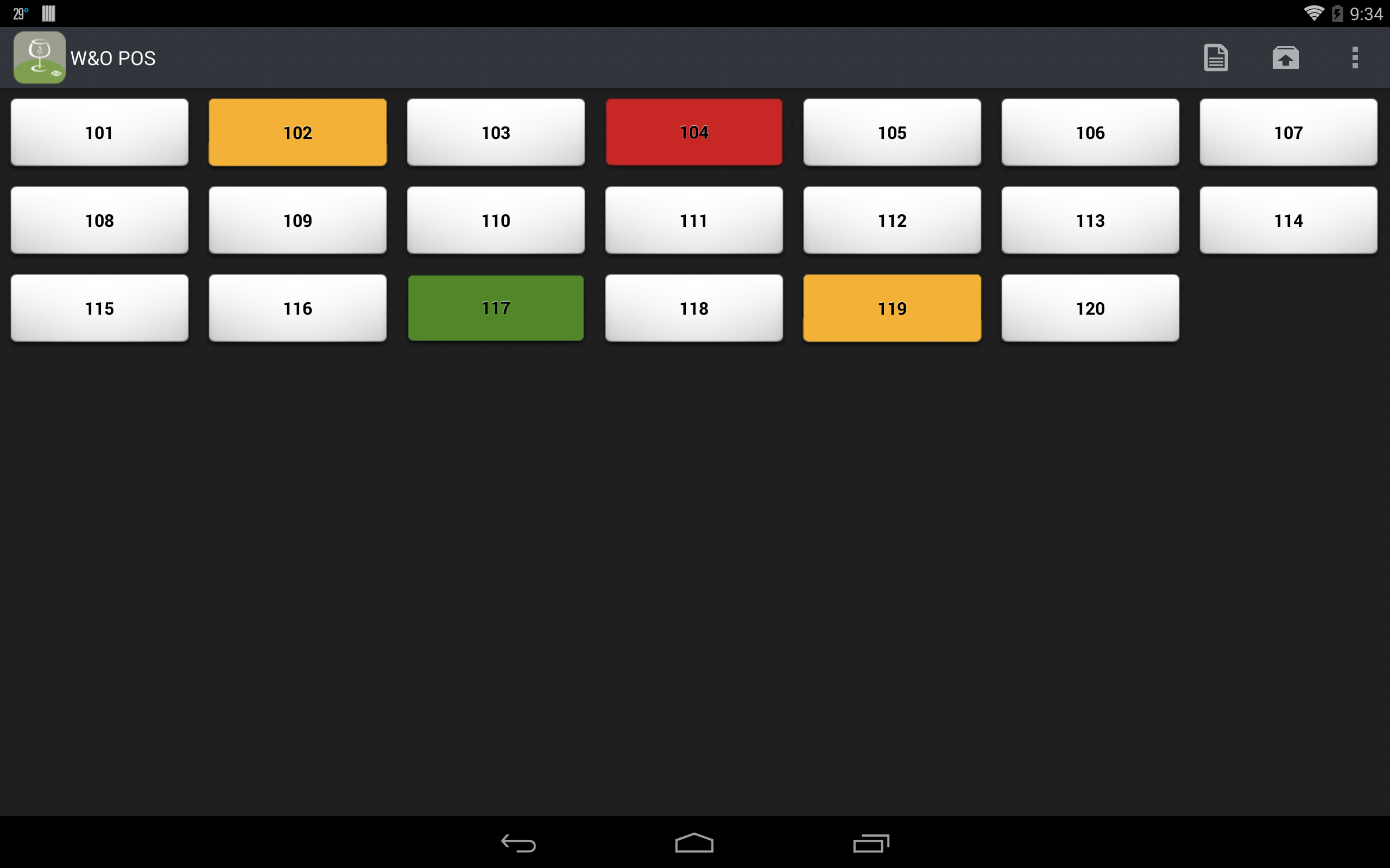 Android application Restaurant Point of Sale - W&O POS (Pro) screenshort