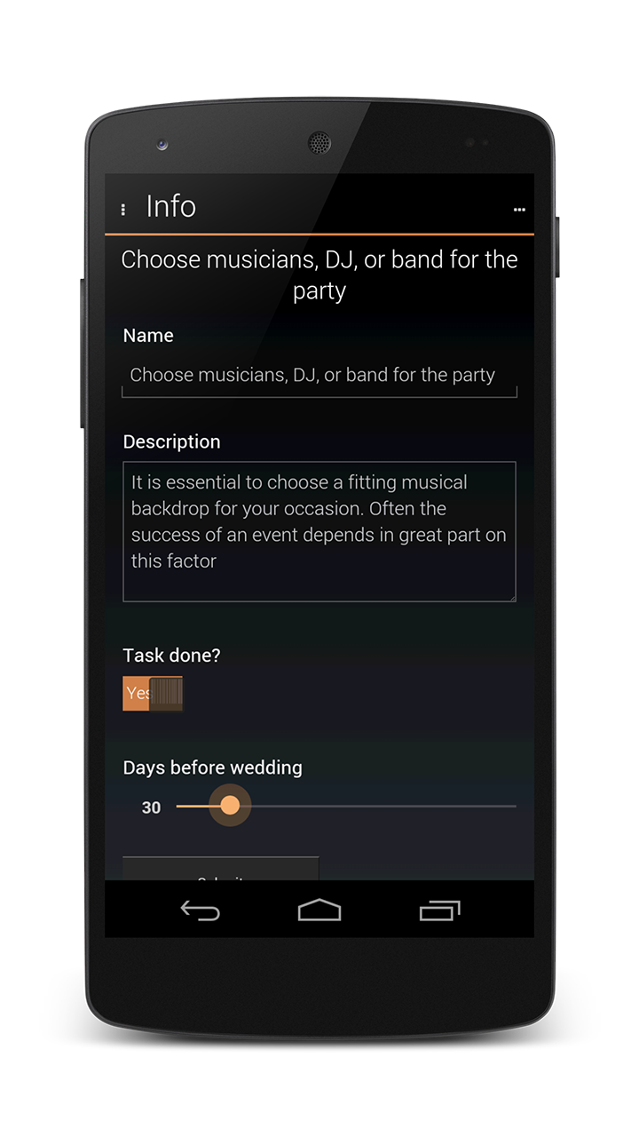 Party &amp; Event Planner Screen 3