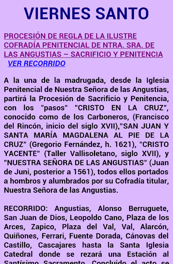   Semana Santa de Valladolid: captura de pantalla 
