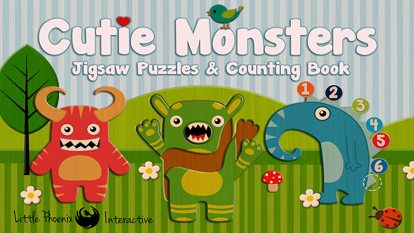 Android application Cutie Monsters Jigsaw Puzzles screenshort