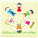 Adding Friends on wApp logo