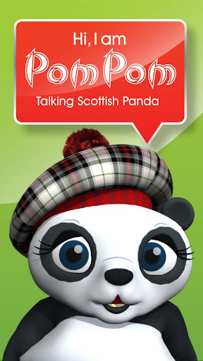 Talking Scottish Panda Pom Pom