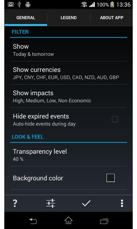 Forex Calendar Notifier PRO 4 Screen 3