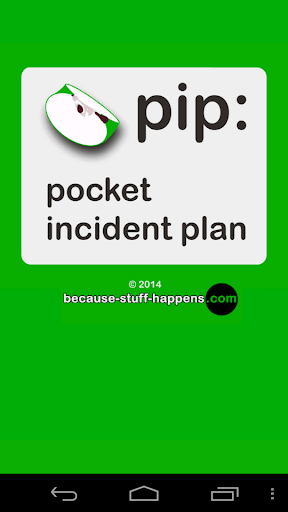 pip: pocket incident plan