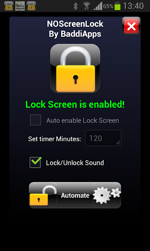 No Screen Lock