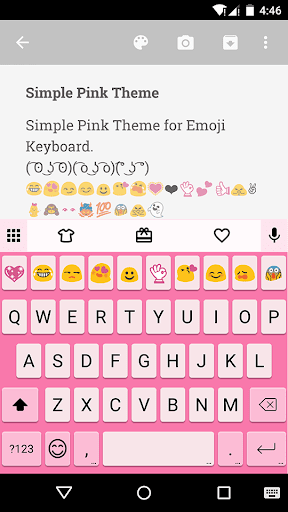 Simple Pink Emoji Keyboard