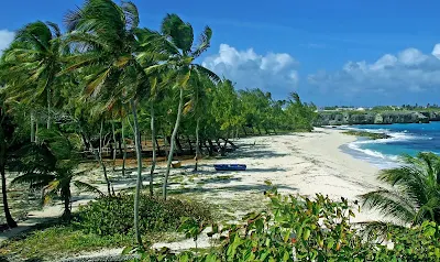 LongBay is actually three beaches separated by dramatic cliffs.