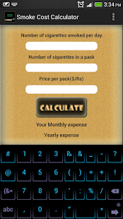 Smoke Cost Calculator