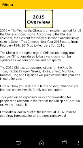 Chinese Horoscope 2015